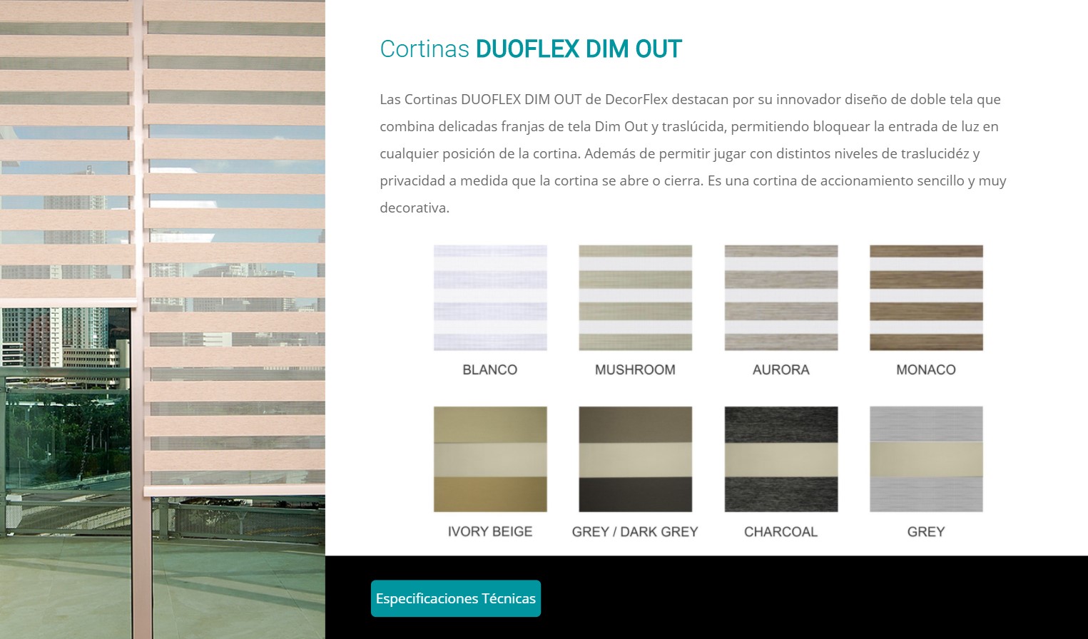 CORTINAS ROLLER DECORFLEX 